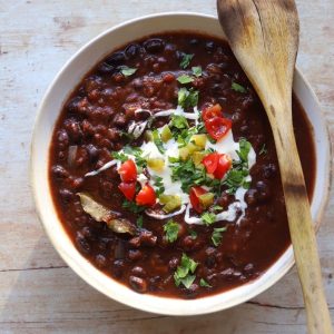 black bean stew