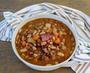 bean soup in a bowl