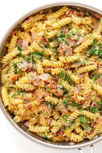 ham and egg pasta